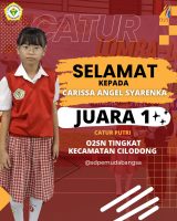Carissa Juara Catur Putri SD Pemuda Bangsa